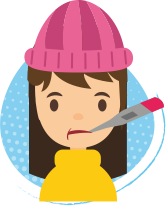 Donna con l'influenza